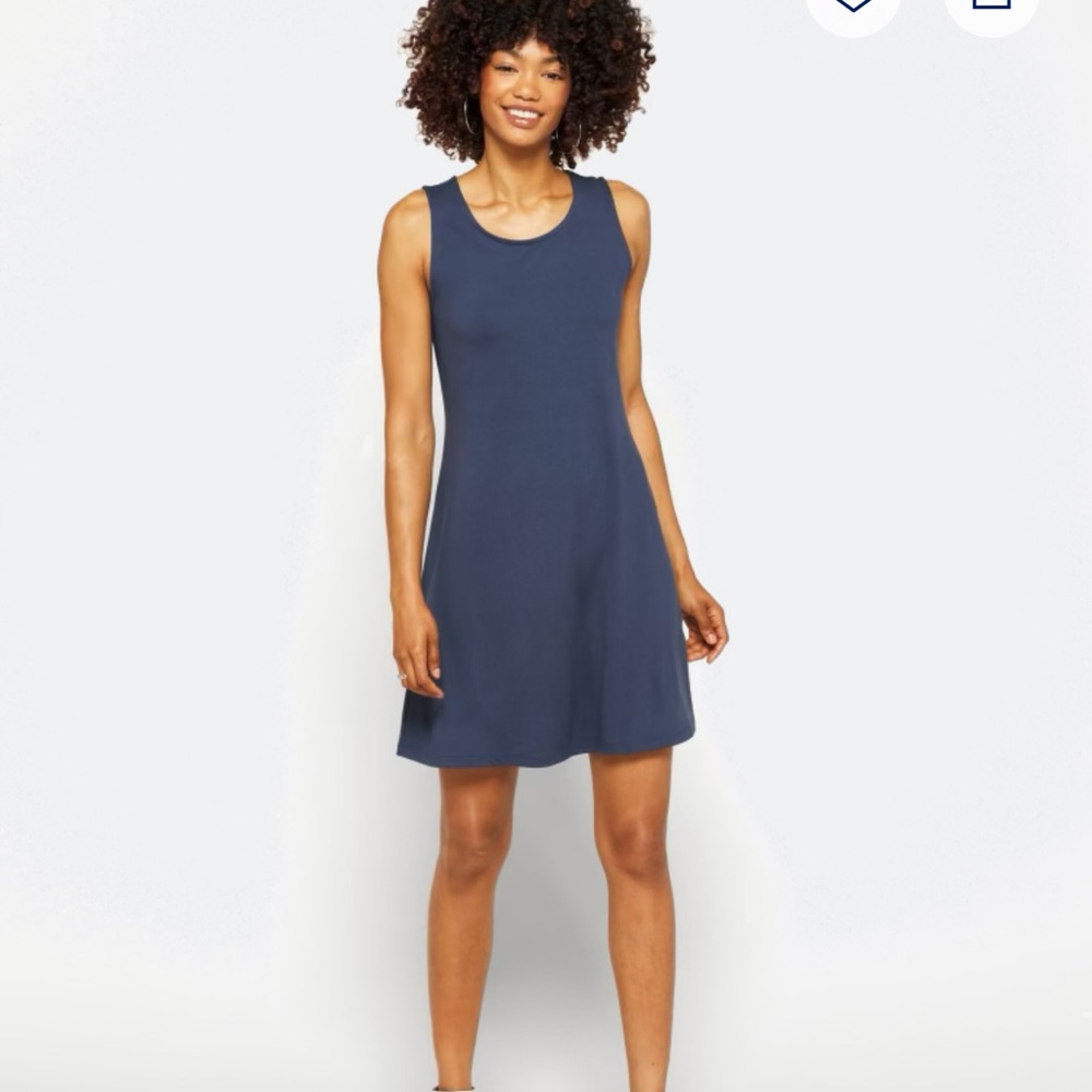MARKET & SPRUCE Alison Twist Back T-Shirt Dress Navy Blue Dress